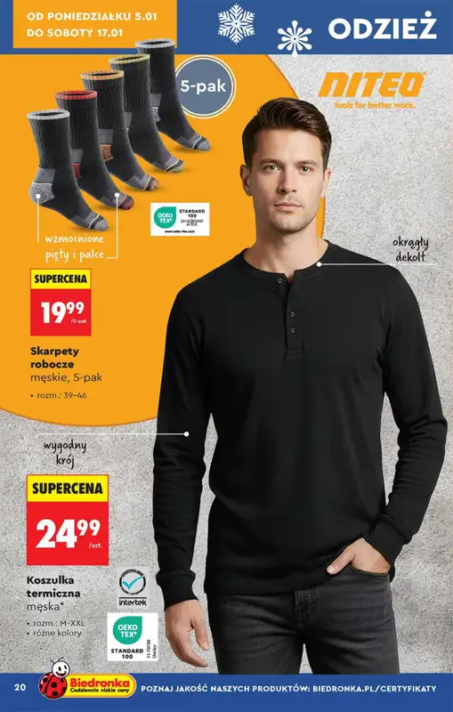 Biedronka - gazetka promocyjna Hity i inspiracje od 5.01 od poniedziałku 05.01 do środy 21.01 - strona 20