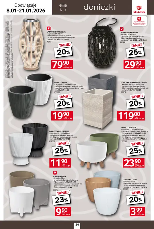 Selgros - gazetka promocyjna Katalog Home & Deco od czwartku 08.01 do środy 21.01 - strona 24