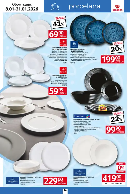 Selgros - gazetka promocyjna Katalog Home & Deco od czwartku 08.01 do środy 21.01 - strona 16