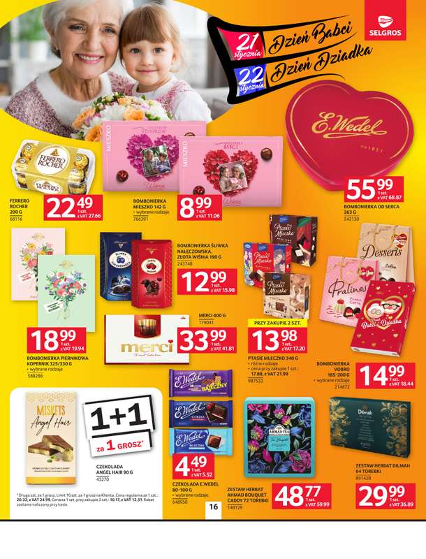 Selgros - gazetka promocyjna Oferta spożywcza od czwartku 08.01 do środy 21.01 - strona 16