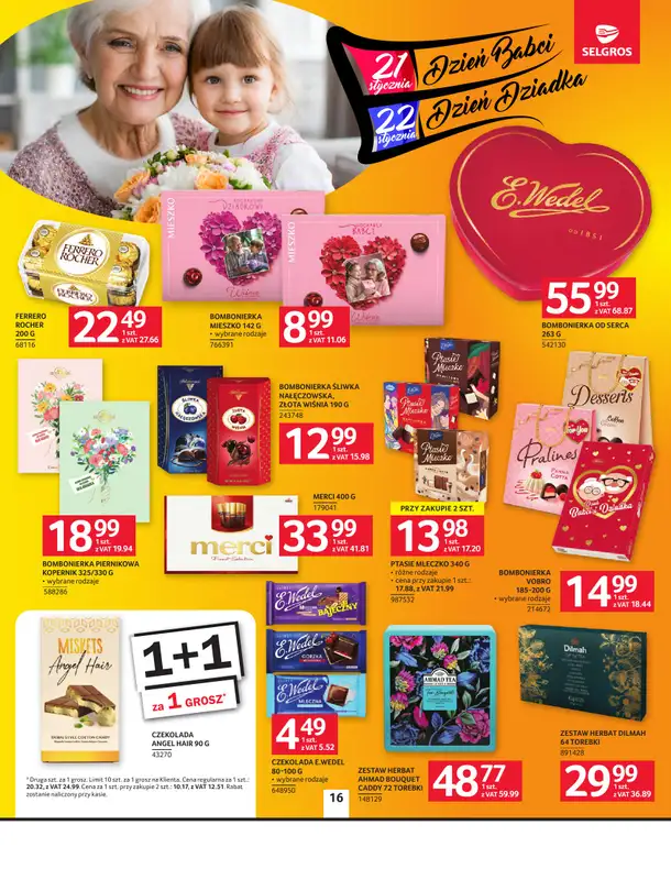 Selgros - gazetka promocyjna Oferta spożywcza od czwartku 08.01 do środy 21.01 - strona 16