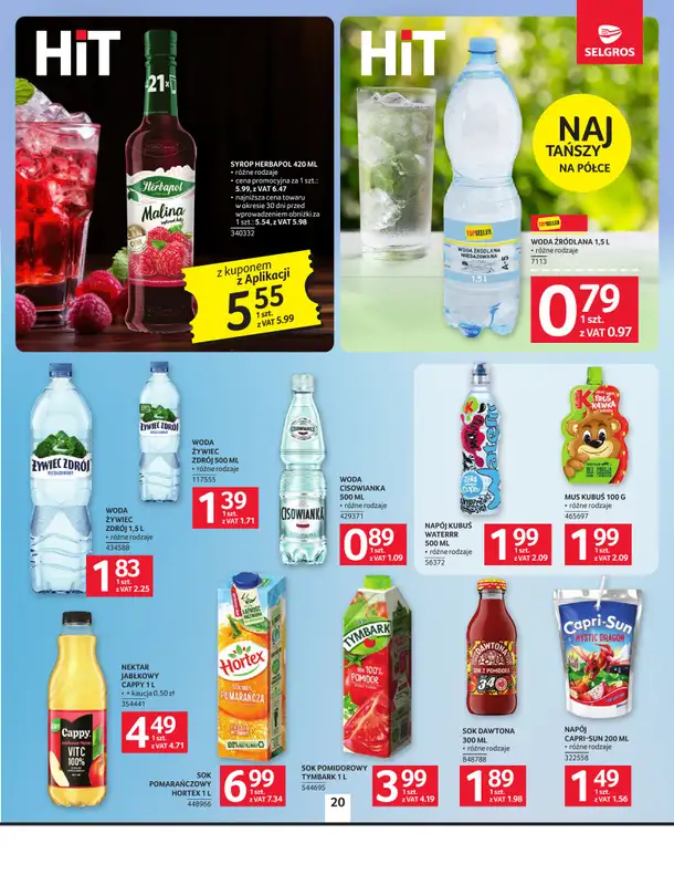 Selgros - gazetka promocyjna Oferta spożywcza od czwartku 08.01 do środy 21.01 - strona 20