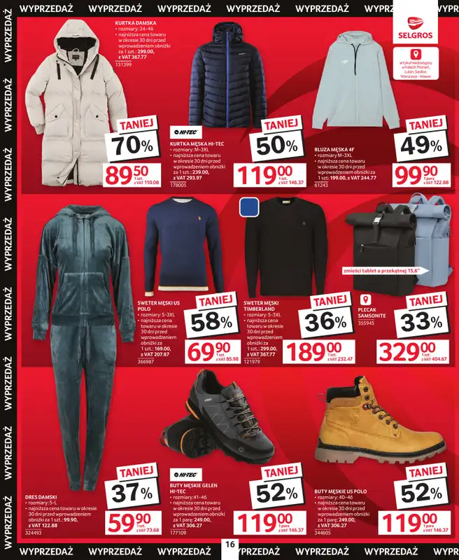 Selgros - gazetka promocyjna Katalog Świąteczna Wyprzedaż od czwartku 08.01 do środy 21.01 - strona 16
