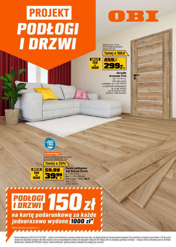 OBI - gazetka promocyjna Gazetka od piątku 02.01 do wtorku 27.01