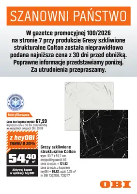 OBI - gazetka promocyjna Gazetka od piątku 02.01 do wtorku 27.01 - strona 13