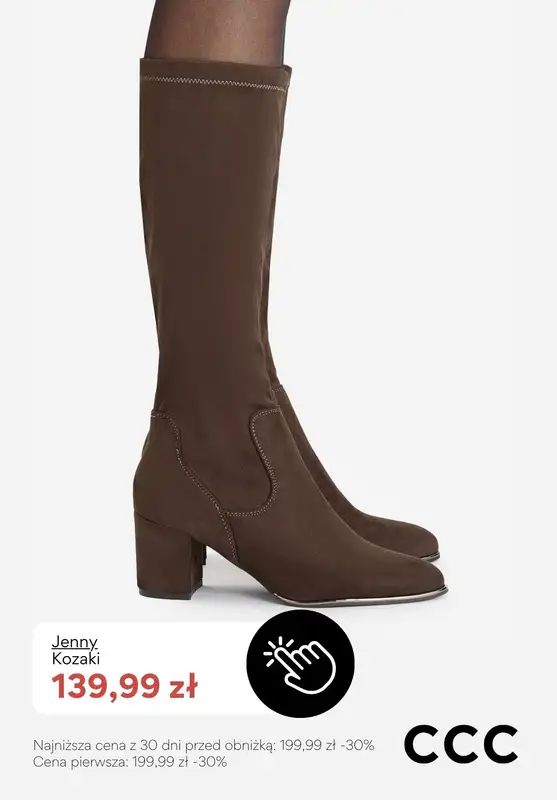 CCC - gazetka promocyjna WYPRZEDAŻ - kozaki damskie od piątku 02.01  - strona 10