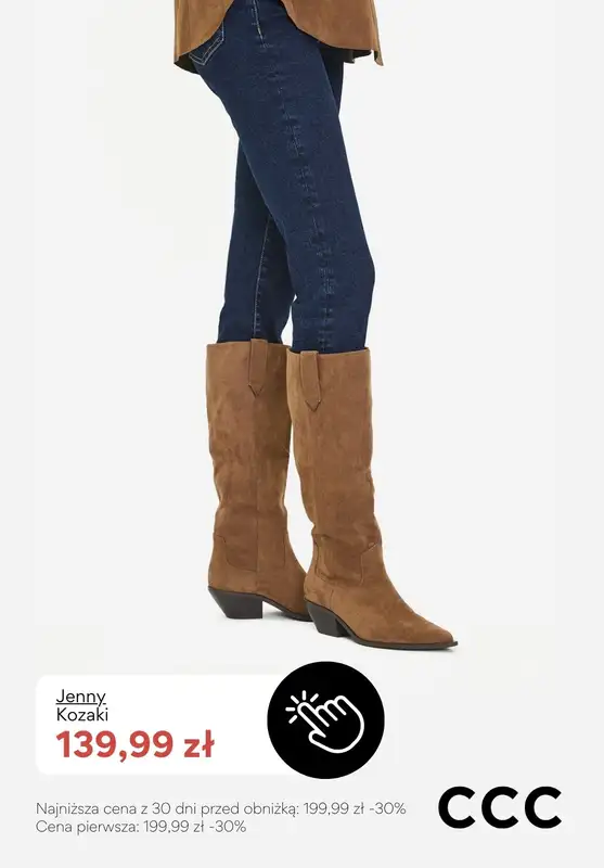 CCC - gazetka promocyjna WYPRZEDAŻ - kozaki damskie od piątku 02.01  - strona 9