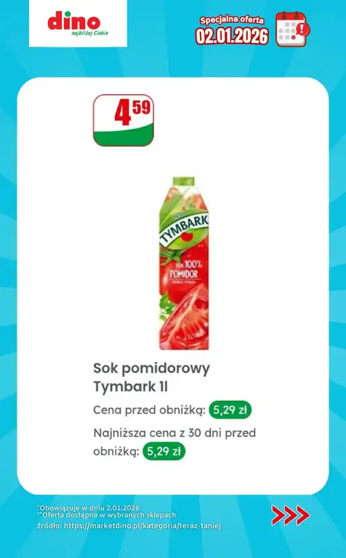 Dino - gazetka promocyjna Specjalna oferta na 2.01.2026 - promocje spoza gazetki od piątku 02.01 do piątku 02.01 - strona 6