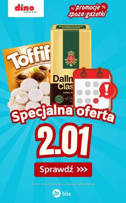 Dino - gazetka promocyjna Specjalna oferta na 2.01.2026 - promocje spoza gazetki od piątku 02.01 do piątku 02.01