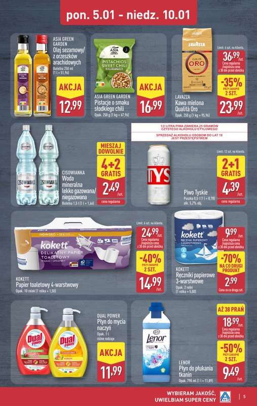 Aldi - gazetka promocyjna Weekend super cen w Aldi! od czwartku 08.01 do soboty 10.01 - strona 5