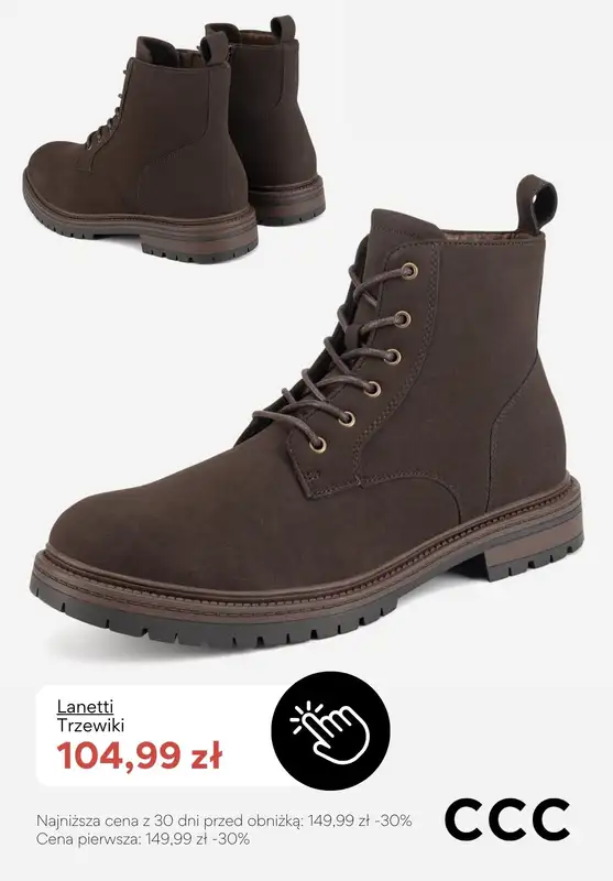 CCC - gazetka promocyjna Męskie obuwie ocieplane - PROMOCJE   - strona 2