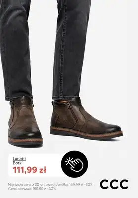 CCC - gazetka promocyjna Męskie obuwie ocieplane - PROMOCJE od poniedziałku 05.01  - strona 3
