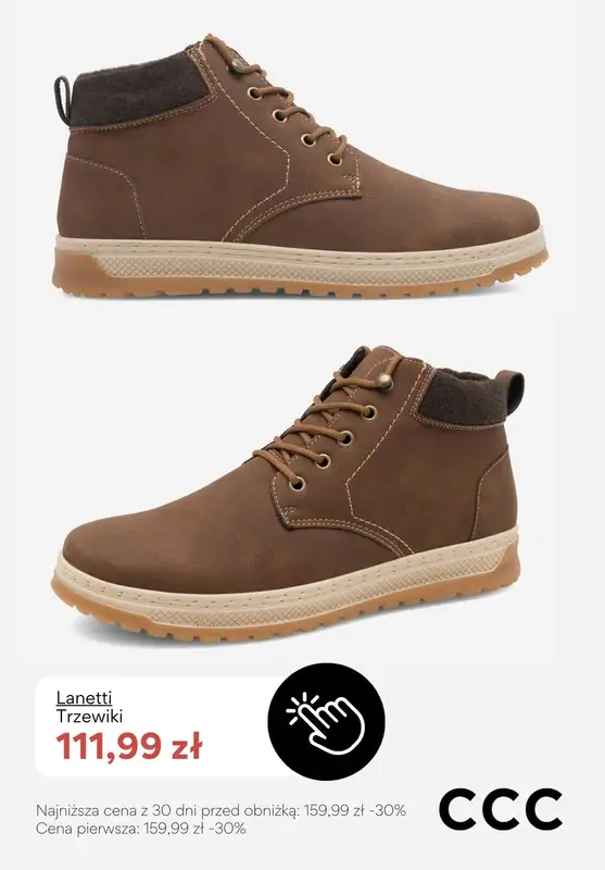 CCC - gazetka promocyjna Męskie obuwie ocieplane - PROMOCJE od poniedziałku 05.01  - strona 6