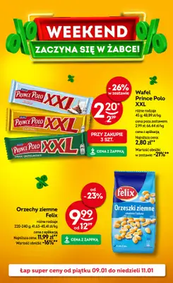 Żabka - gazetka promocyjna Gazetka weekendowa od piątku 09.01 do niedzieli 11.01