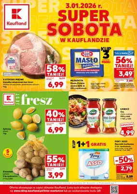 Kaufland - gazetka promocyjna Oferta Kaufland - SUPER SOBOTA od soboty 03.01 do soboty 03.01