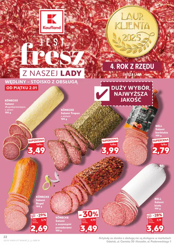 Kaufland - gazetka promocyjna Oferta Kaufland od piątku 02.01 do środy 07.01 - strona 22