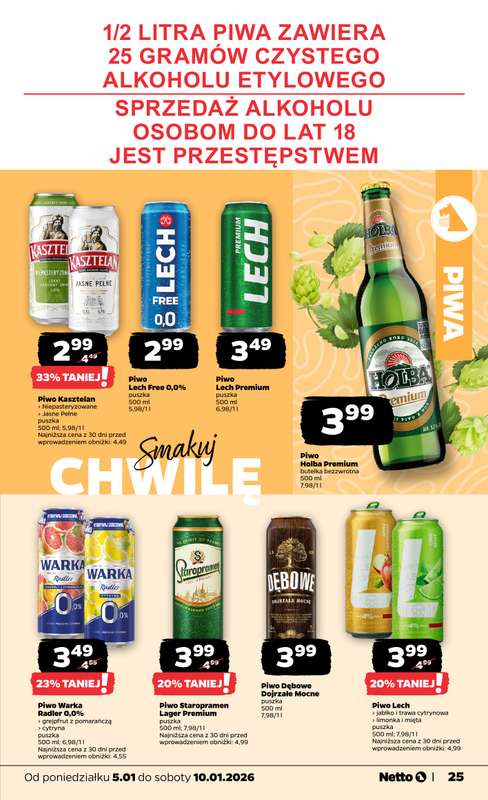 Netto - gazetka promocyjna Gazetka Spożywcza  do soboty 10.01 - strona 25