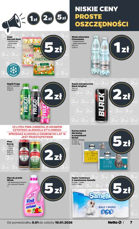 Netto - gazetka promocyjna Gazetka Spożywcza  do soboty 10.01 - strona 7