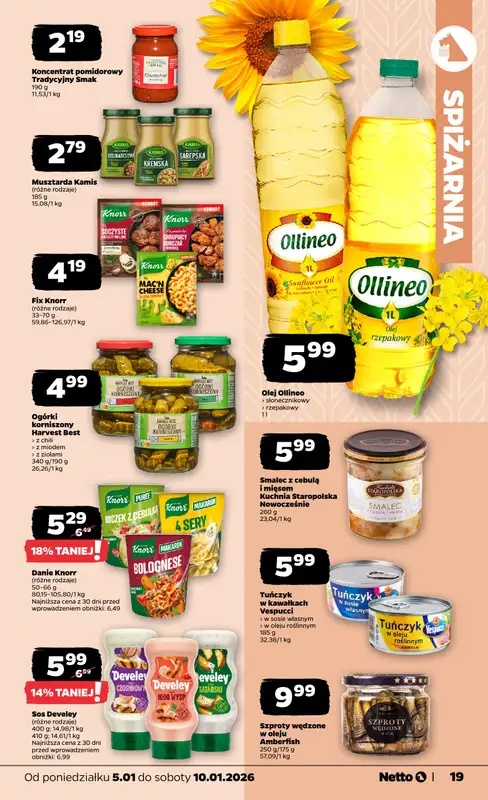 Netto - gazetka promocyjna Gazetka Spożywcza  do soboty 10.01 - strona 19