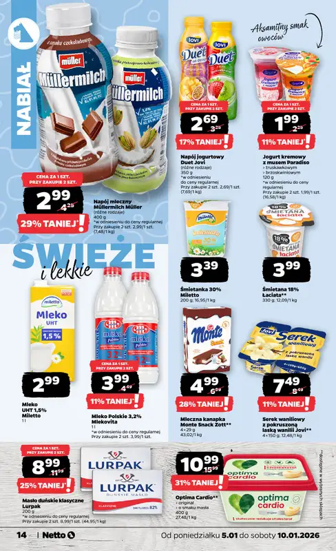 Netto - gazetka promocyjna Gazetka Spożywcza  do soboty 10.01 - strona 14
