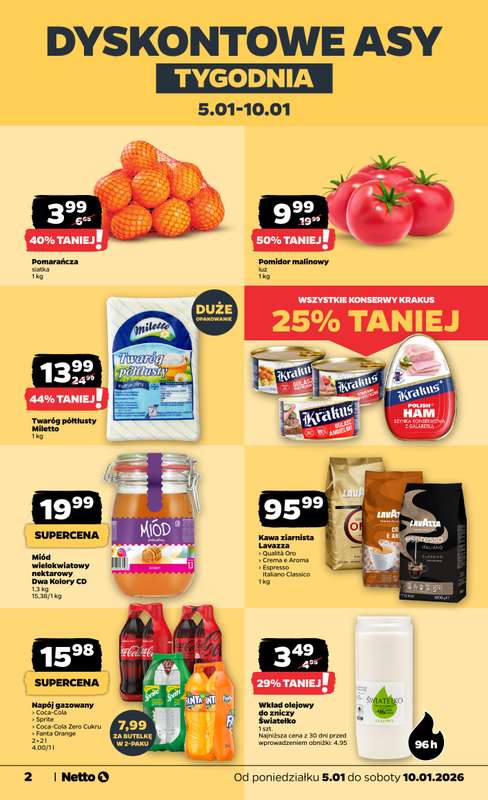 Netto - gazetka promocyjna Gazetka Spożywcza  do soboty 10.01 - strona 2