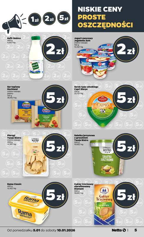 Netto - gazetka promocyjna Gazetka Spożywcza  do soboty 10.01 - strona 5