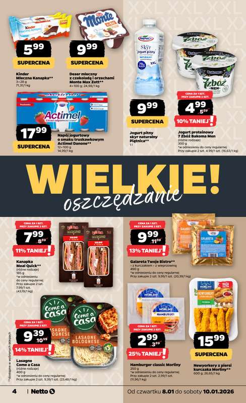 Netto - gazetka promocyjna Gazetka Spożywcza  do soboty 10.01 - strona 4