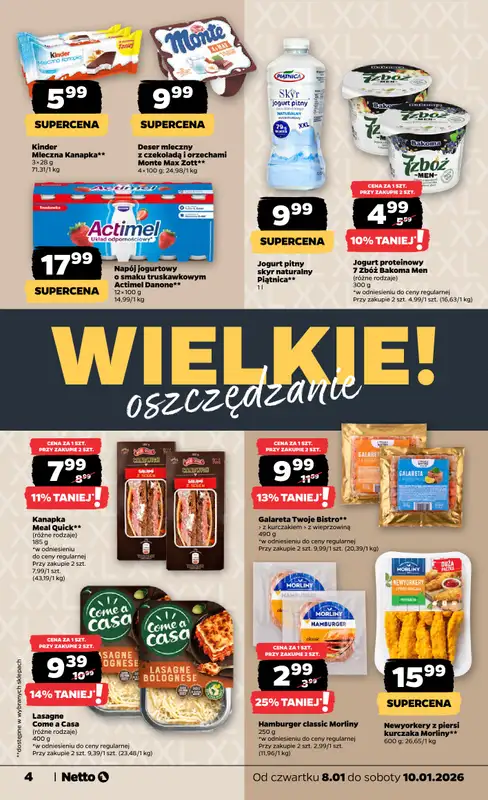 Netto - gazetka promocyjna Gazetka Spożywcza  do soboty 10.01 - strona 4