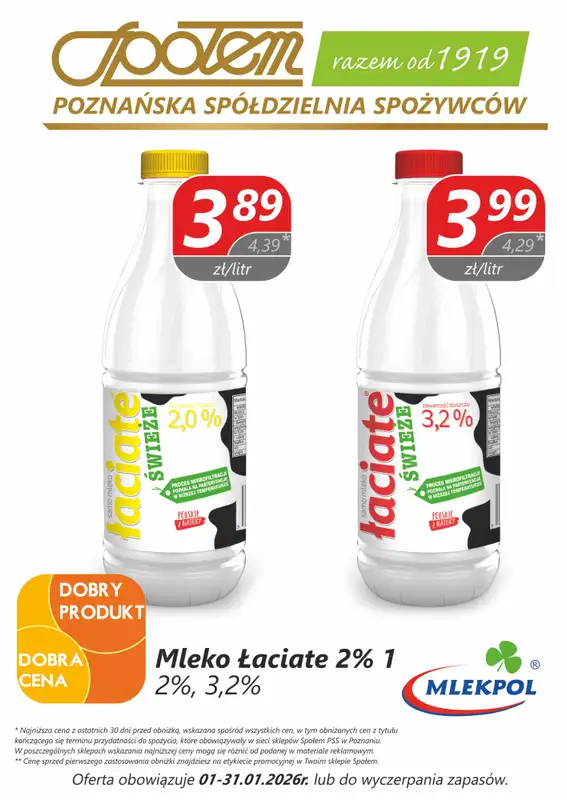 Społem - Blisko i Korzystnie - gazetka promocyjna Plakaty promocyjne PSS Poznań od piątku 02.01 do soboty 31.01 - strona 2