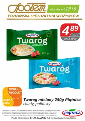 Społem - Blisko i Korzystnie - gazetka promocyjna Plakaty promocyjne PSS Poznań od piątku 02.01 do soboty 31.01