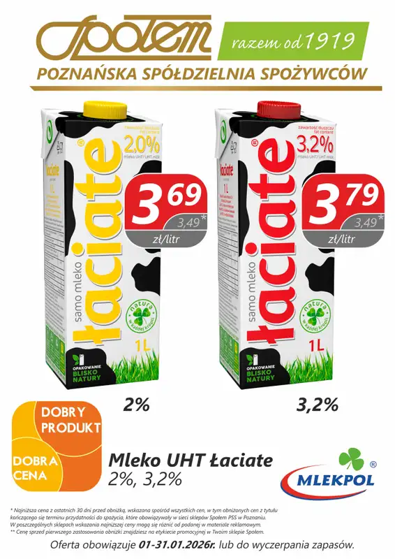 Społem - Blisko i Korzystnie - gazetka promocyjna Plakaty promocyjne PSS Poznań od piątku 02.01 do soboty 31.01 - strona 3