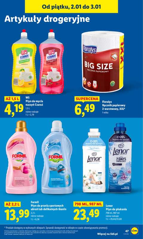Lidl - gazetka promocyjna Oferta Ważna Od 2.01 Do 3.01 od piątku 02.01 do soboty 03.01 - strona 49