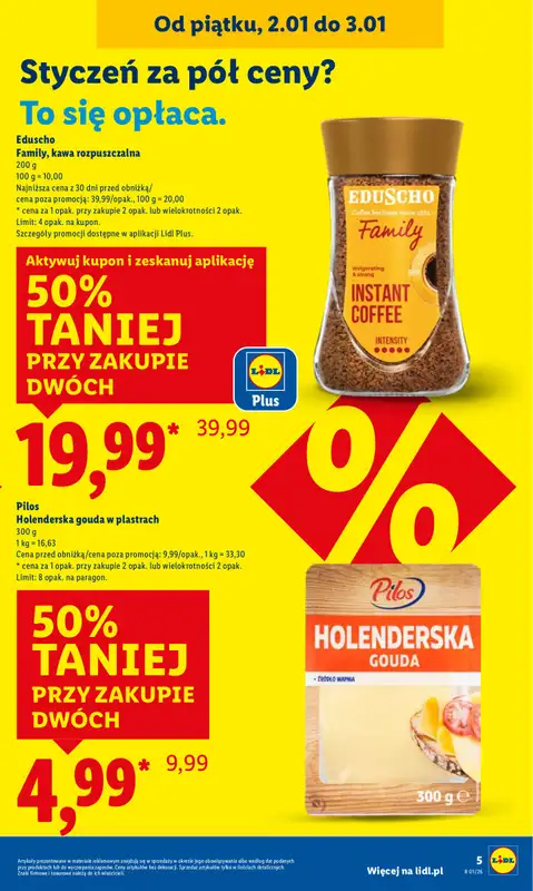 Lidl - gazetka promocyjna Oferta Ważna Od 2.01 Do 3.01 od piątku 02.01 do soboty 03.01 - strona 5
