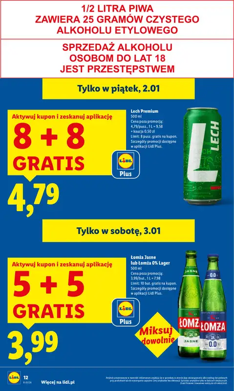 Lidl - gazetka promocyjna Oferta Ważna Od 2.01 Do 3.01 od piątku 02.01 do soboty 03.01 - strona 12