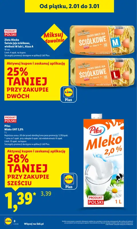 Lidl - gazetka promocyjna Oferta Ważna Od 2.01 Do 3.01 od piątku 02.01 do soboty 03.01 - strona 8