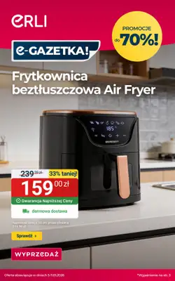 ERLI - gazetka promocyjna DOBRE OKAZJE – małe AGD i elektronika! od poniedziałku 05.01 do niedzieli 11.01
