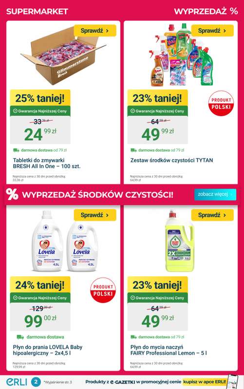 ERLI - gazetka promocyjna POLOWANIE NA HIT - supermarket i artykuły dla pupila! od poniedziałku 05.01 do niedzieli 11.01 - strona 2