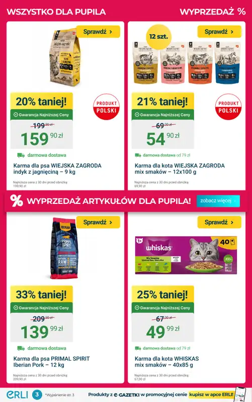 ERLI - gazetka promocyjna POLOWANIE NA HIT - supermarket i artykuły dla pupila!   - strona 3