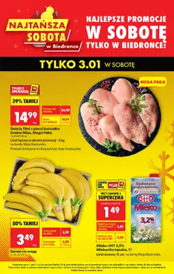 Biedronka - gazetka promocyjna Najtańsza sobota od soboty 03.01 do soboty 03.01