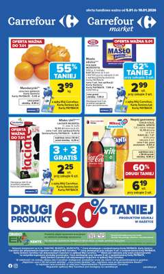 Carrefour - gazetka promocyjna Gazetka Carrefour od poniedziałku od poniedziałku 05.01 do soboty 10.01
