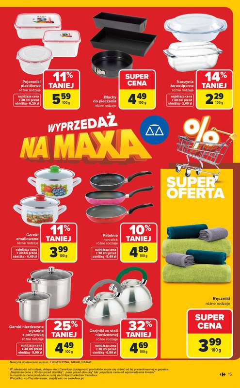 Carrefour - gazetka promocyjna Gazetka Wyprzedaż na MAXA od poniedziałku 05.01 do soboty 17.01 - strona 15