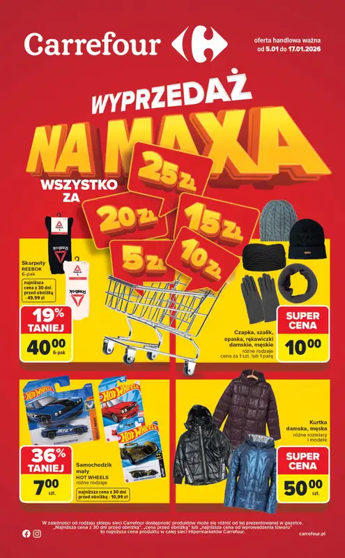 Carrefour - gazetka promocyjna Gazetka Wyprzedaż na MAXA  