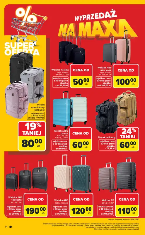 Carrefour - gazetka promocyjna Gazetka Wyprzedaż na MAXA od poniedziałku 05.01 do soboty 17.01 - strona 14