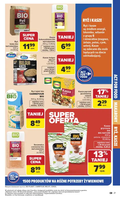 Carrefour - gazetka promocyjna Gazetka Na różne potrzeby żywieniowe od poniedziałku 05.01 do soboty 17.01 - strona 21