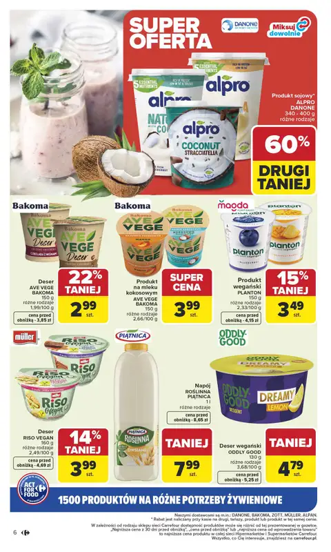 Carrefour - gazetka promocyjna Gazetka Na różne potrzeby żywieniowe od poniedziałku 05.01 do soboty 17.01 - strona 6