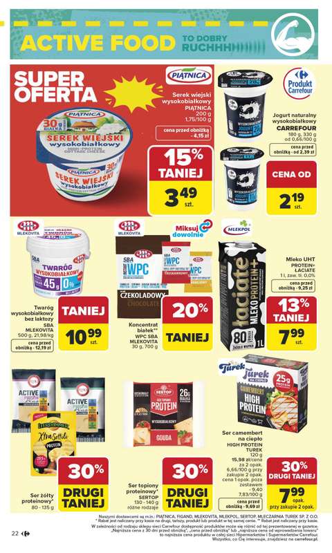 Carrefour - gazetka promocyjna Gazetka Na różne potrzeby żywieniowe od poniedziałku 05.01 do soboty 17.01 - strona 22