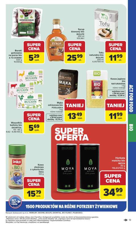 Carrefour - gazetka promocyjna Gazetka Na różne potrzeby żywieniowe od poniedziałku 05.01 do soboty 17.01 - strona 13