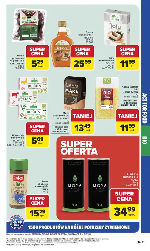 Carrefour - gazetka promocyjna Gazetka Na różne potrzeby żywieniowe od poniedziałku 05.01 do soboty 17.01 - strona 13