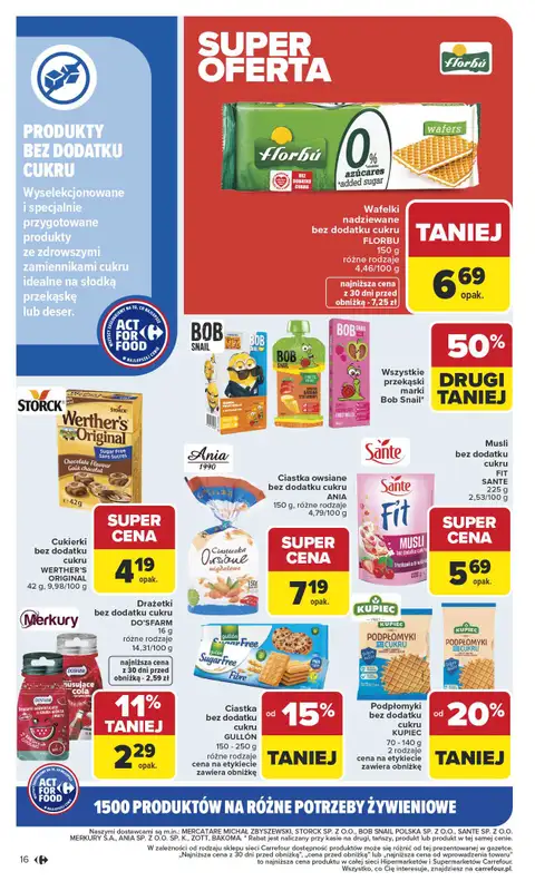 Carrefour Market - gazetka promocyjna Gazetka Na różne potrzeby żywieniowe od poniedziałku 05.01 do soboty 17.01 - strona 16