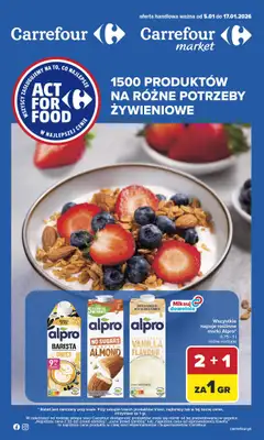Carrefour Market - gazetka promocyjna Gazetka Na różne potrzeby żywieniowe od poniedziałku 05.01 do soboty 17.01